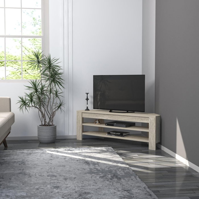 Hanah Home Soporte de TV Corner - Travertino